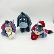 Disney Eeyore Plush Lot Sugar Plum Fairy Santa Holiday GUND Sears Winnie Pooh