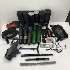 Lot of 4 View Loaders, 2 FatBoys, 5 Green Paintball Tubes, Hopper & More--USED
