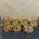 Vintage Federal Glass Mini Beer Stein Shot Glasses 10 Set 1 Clear/Pink 7 Amber