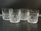 Set of 4 Vintage Waterford Crystal Lismore Single Old Fashioned Glasses Tumblers