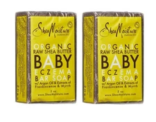 2 PACK - Shea Moisture Raw Shea Chamomile & Argan Oil Baby Eczema Bar Soap 5 oz