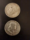 1950/1957 Franklin Half Dollar 50C US Coin Lot Circulated Uncertified