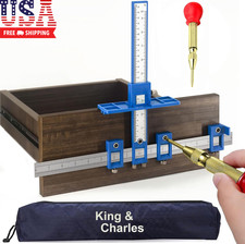 Cabinet Hardware Jig, Cabinet Handle Jig with Automatic Center Punch, Avoid Jit