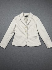 Talbots Petite Blazer Womens Jacket Sz 6P Tan Texture Business Casual