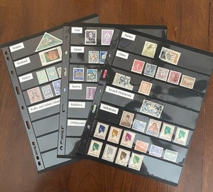 Asia & Pacific Vintage Stamp Lot China, Japan, Indonesia, Burma, more. 70+ stamp