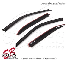 Black Tinted Out-Channel Vent Visor Deflector 4pcs For 1996-00 Honda Civic Sedan