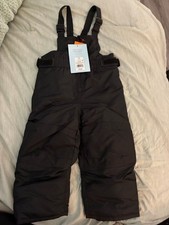 Cat  Jack Kids Black Insulated Snow Bib Pants - Adjustable Straps- 2T NWT