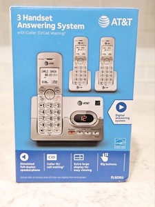 AT&T EL52303 DECT 6.0 Cordless Phone System - 2 Handsets  - Needs Batteries Read