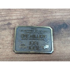 BG E Electric System Operation One Million Safe Work Hours 1981-1982 Belt Buckle