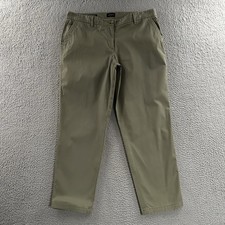 Talbots Womens Pants Green Size 12P Relaxed Chino Mid Rise Stretch Cotton Blend