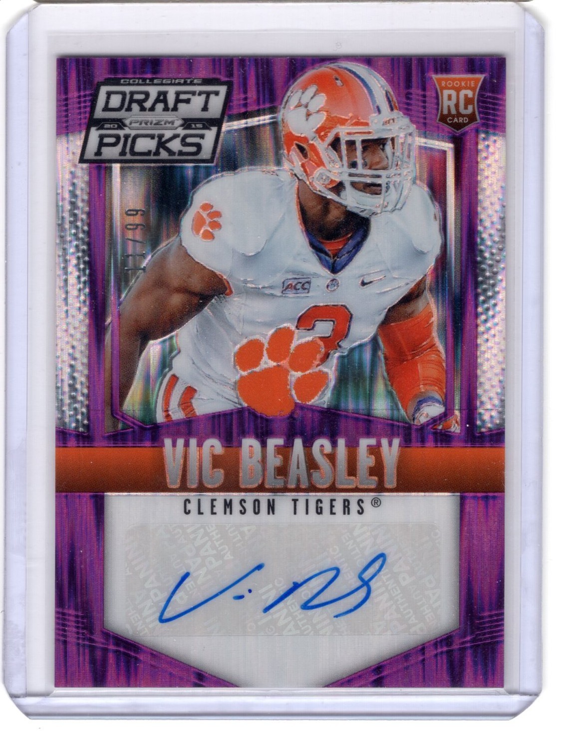 Vic Beasley Panini Prizm Collegiate Draft Picks #150 Autograph