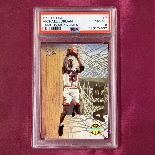 1993-94 Fleer Ultra Famous Nicknames Michael Jordan #7 AIR PSA 8 Chicago Bulls