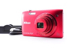 Nikon Coolpix S3400 Red Excellent Digital Camera Z0883