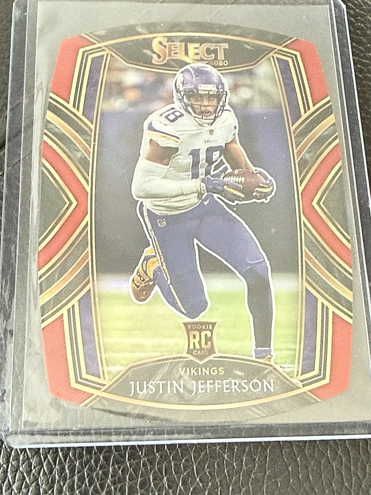 2020 Panini Select - Club Level Justin Jefferson #261 Red Prizm Die-Cut (RC)