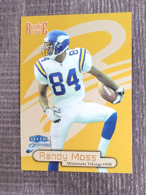 1998 Fleer Brilliants Gold Randy Moss #140G RC Minnesota Vikings Rookie /99