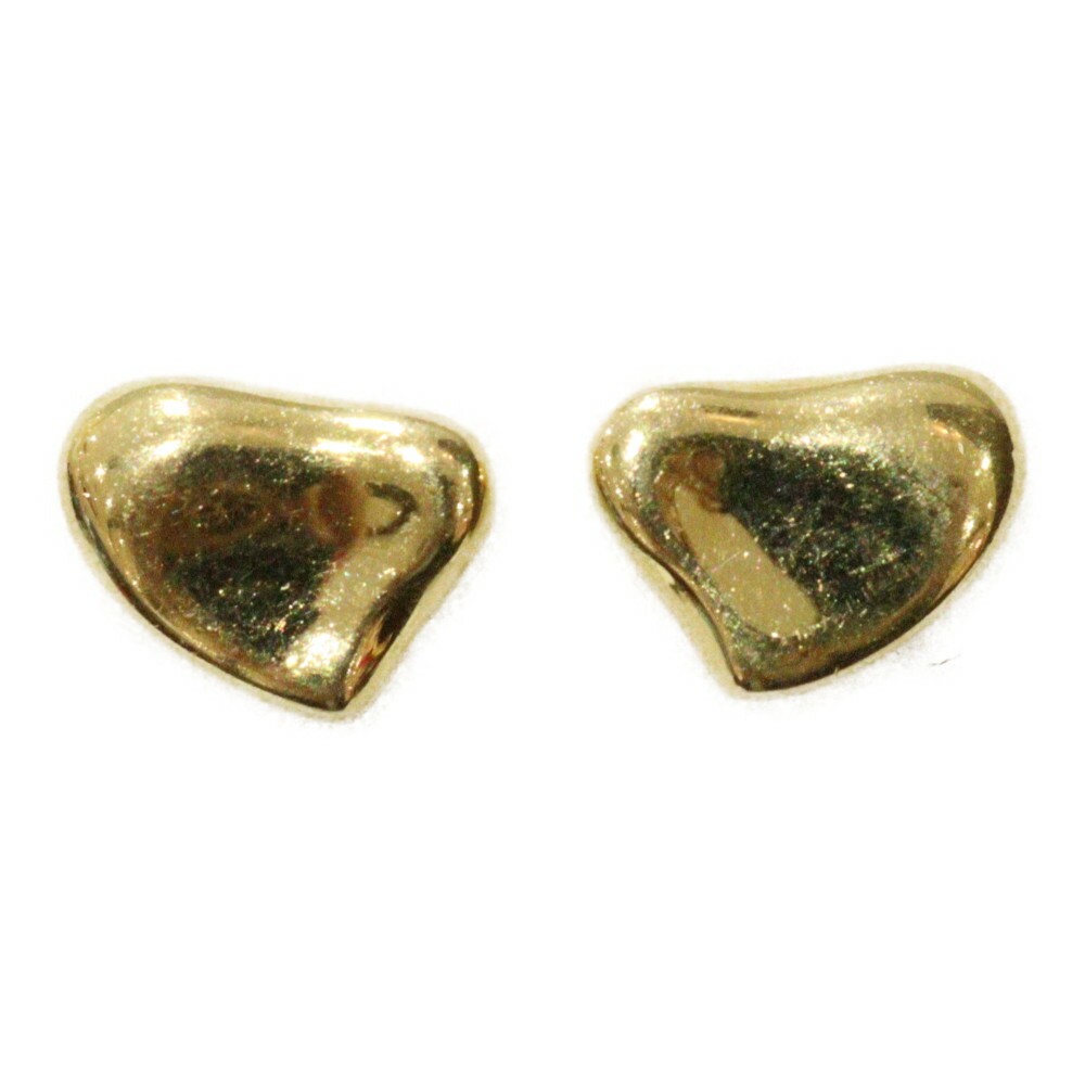Tiffany Co Elsa Peretti 18K Yellow Gold Full Heart Earrings for Women