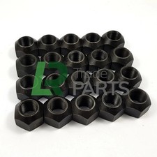 FITS DEFENDER & DISCOVERY 1 STEEL WHEEL NUT SET X20 BLACK NUTS - RRD500010