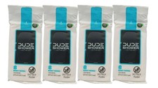 DUDE Wipes - On-The-Go Shower Wipes - 4 Pack 32 Wipes - Unscented Extra-Large