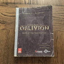 Elder Scrolls Oblivion GAME OF THE YEAR Strategy Guide Book Prima - Acceptable