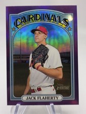 #454 Jack Flaherty Chrome Purple Refractor - 2021 Topps Heritage