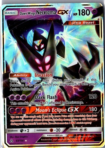 Dawn Wings Necrozma GX 63/156 Holo Ultra Rare Ultra Prism Pokemon Lightly Played