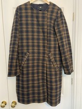 H&M Wool Blend Check Coat size 12