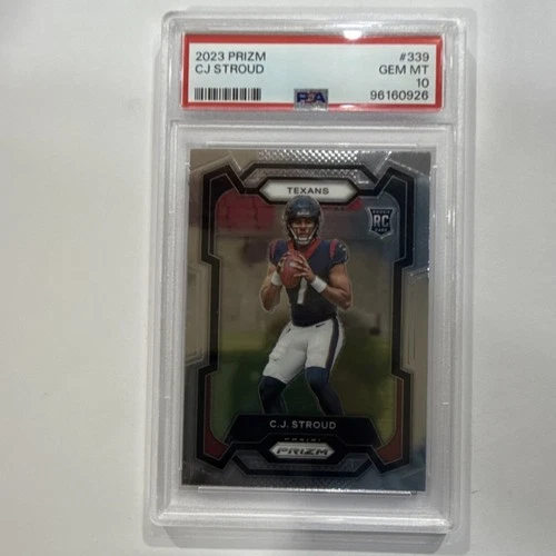 Panini Prizm 2023 C.J. Stroud #339 Rookie Houston Texans PSA 10 Football Card