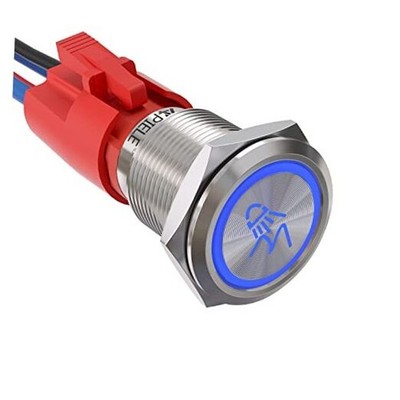  Rock Lights Switch, ON Off Rocker Toggle Push Sliver Shell-Blue ROCK LIGHTS