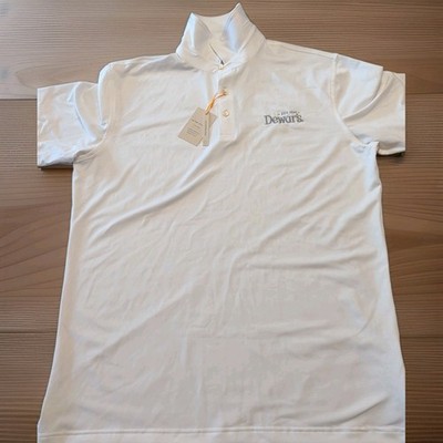 Peter Millar Polo T-Shirt Mens Medium White Summer Comfort Golf DEWAR S