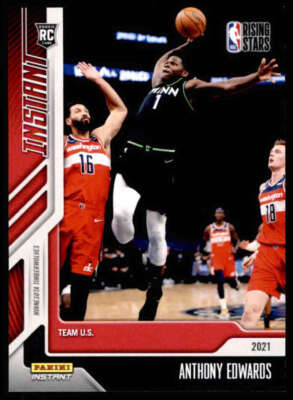 Anthony Edwards 2020-21 Panini Instant Rising Stars #8 RC Timberwolves