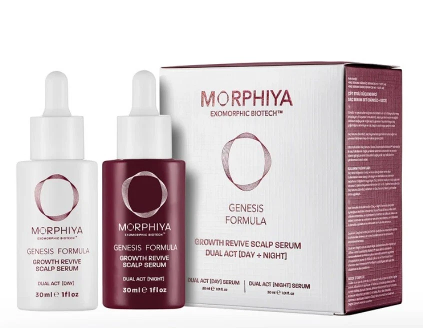 Morphiya Exomorphic Biotech Growth Revive Scalp Serums Set Dual Act Day + Night