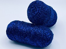 LOT of 2 Mini Metallic Braid Blue Brillante 80273 Ice Yarns No Labels 2x10gr82yd