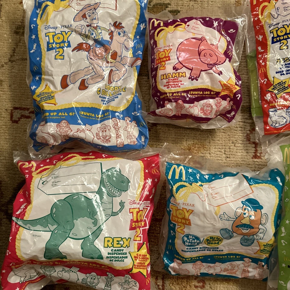 MCDONALD'S DISNEY TOY STORY 1999 2 JUEGO COMPLETO DE SEIS JUGUETES más 8 juguetes nuevo Foto 2 de 4