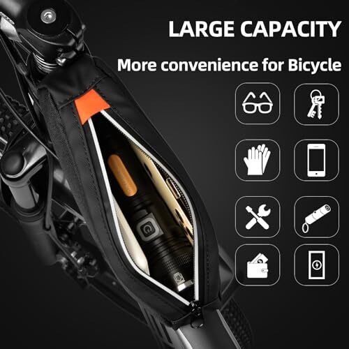 Bike Frame Bag Waterproof Bicycle Cycling Front Top Tube Phone Storage Pouch New