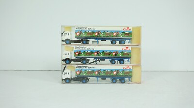 Roskopf Miniaturmodelle HO Scale 510 Emmi Joghurt Mercedes Tractor Trailer Set