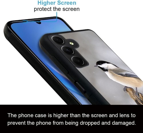 For Samsung A15 A16 S23 S24 S25 Ultra FE Black capped Chickadee Anti Fingerprint - 第 24/25 張圖片