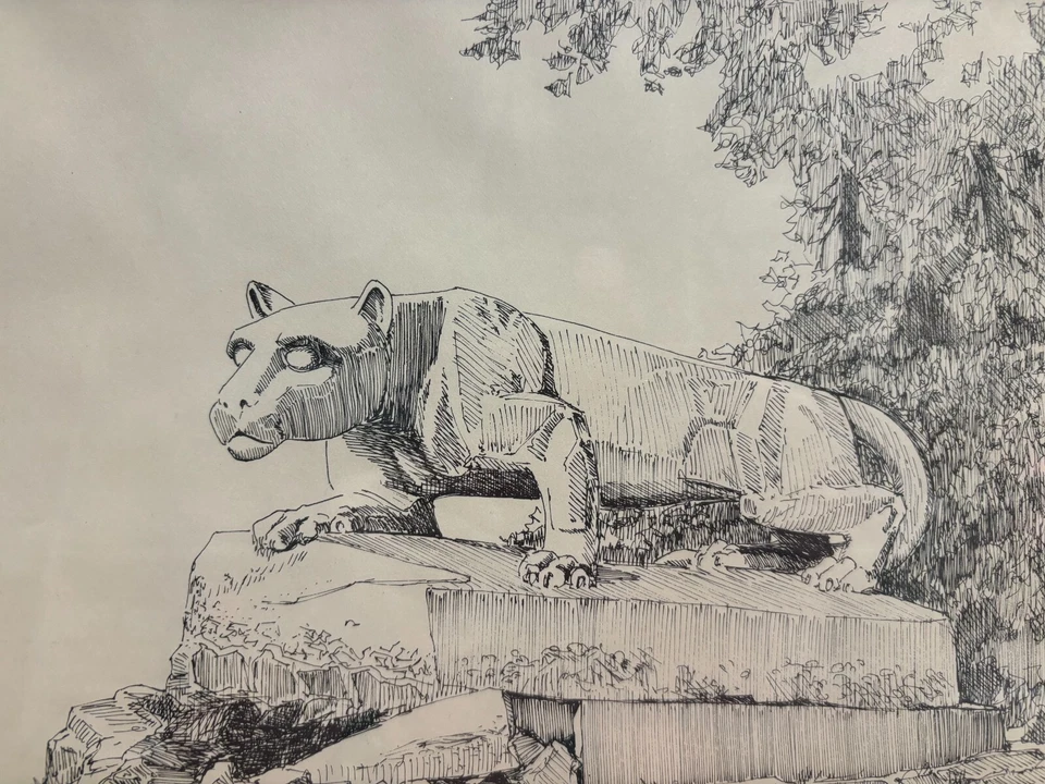 Marco mate estampado grafito DA Toshee' The Penn State Nittany Lion 15,5" x 12,5" Foto 3 de 4