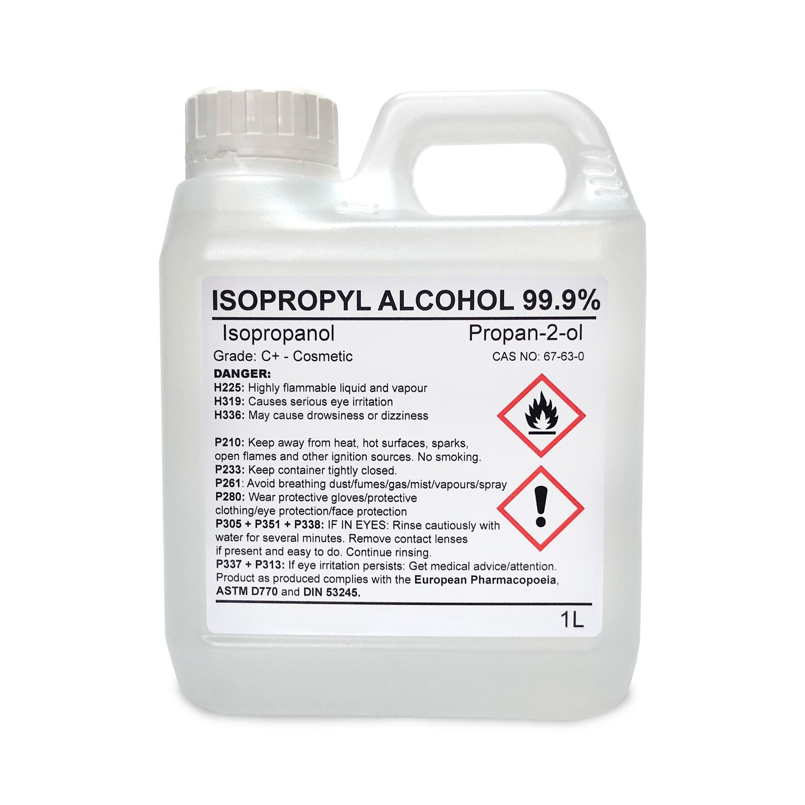 Alcool Isopropylique (IPA) 99,99% - 1L - Isopropanol