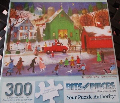 300 Piece Mary Ann Vessey Art Puzzle ''Tailgate Party'' Large Format 18''x24''