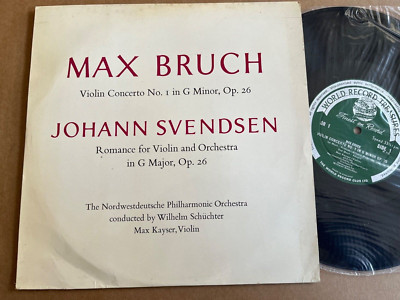 SR1 Bruch Violin Concerto Svendsen Romance Max Kayser