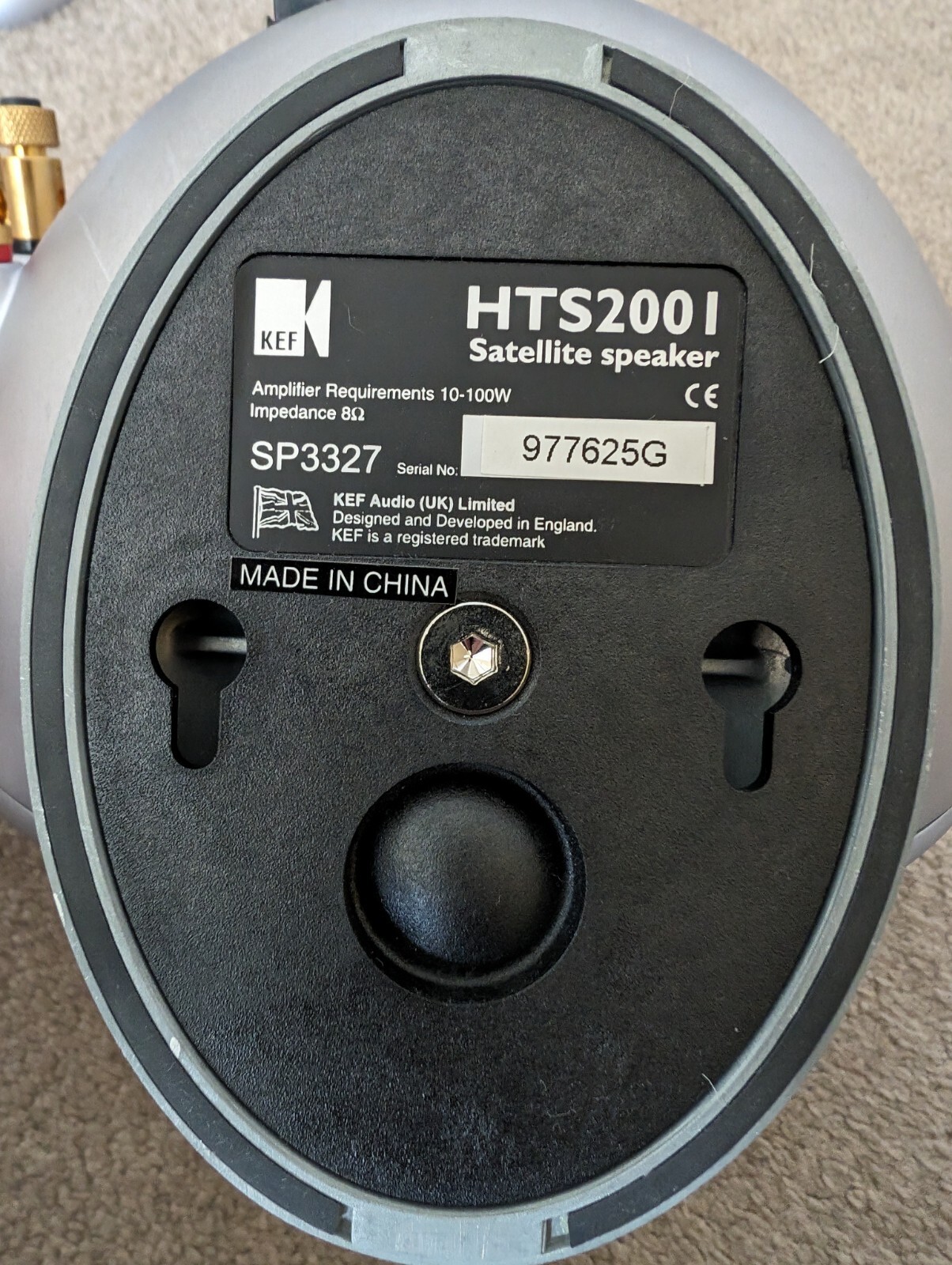 5 x KEF HTS2001 Satellite Speakers SP3327 Silver with Stands/Wall Mounts eBay