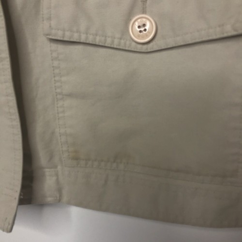 IZOD size Medium Vintage Utility Military Button Up Jacket Light Khaki - Picture 2 of 7
