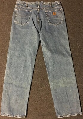 Vtg 90s Carhartt Jeans B460 38/34 Relaxed Fit Work WIP Biker Hiking Grunge USA