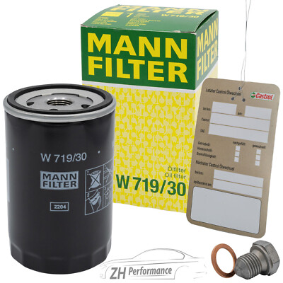 MANN Ölfilter Inspektion Set Audi A3 A4 A6 Seat Skoda VW Golf 4 5 6 Touran T5