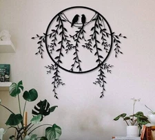 Metal Bird Wall Decor Rustic Wall Art Decoration Home Modern Wall Hanging Ins...