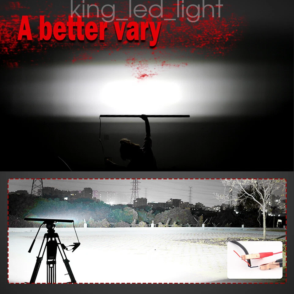 Barra de luz LED ultrafina 520W 10 polegadas combo ponto de inundação SUV offroad 12"22"32"42" - Imagem 4 de 4