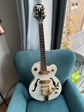 Epiphone Wildkat Royale White and Gold, Semi-Hollow Guitar, with Alnico V P-90
