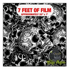 Hydrographic film Tribal Skulls 7' x 20" hydro dip dipping