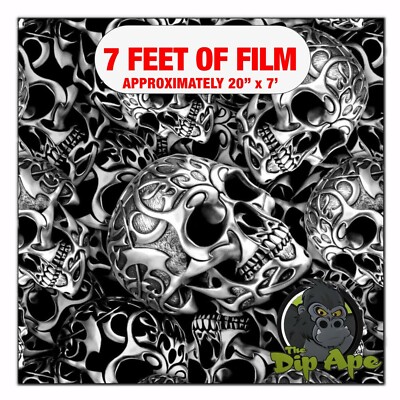 Hydrographic film Tribal Skulls 7' x 20'' hydro dip dipping