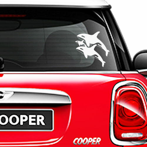 Killer Whale Family Vinyl Decal Sticker for Macbook Laptop Car Window Auto Truck - Bild 3 von 11